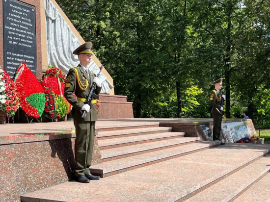 В урочище "Уручье" перезахоронили останки погибших во время Великой Отечественной войны 